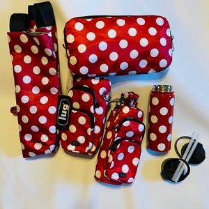 Lug Set - 'Disney' Crimson Large Dot 'Minnie Mouse'